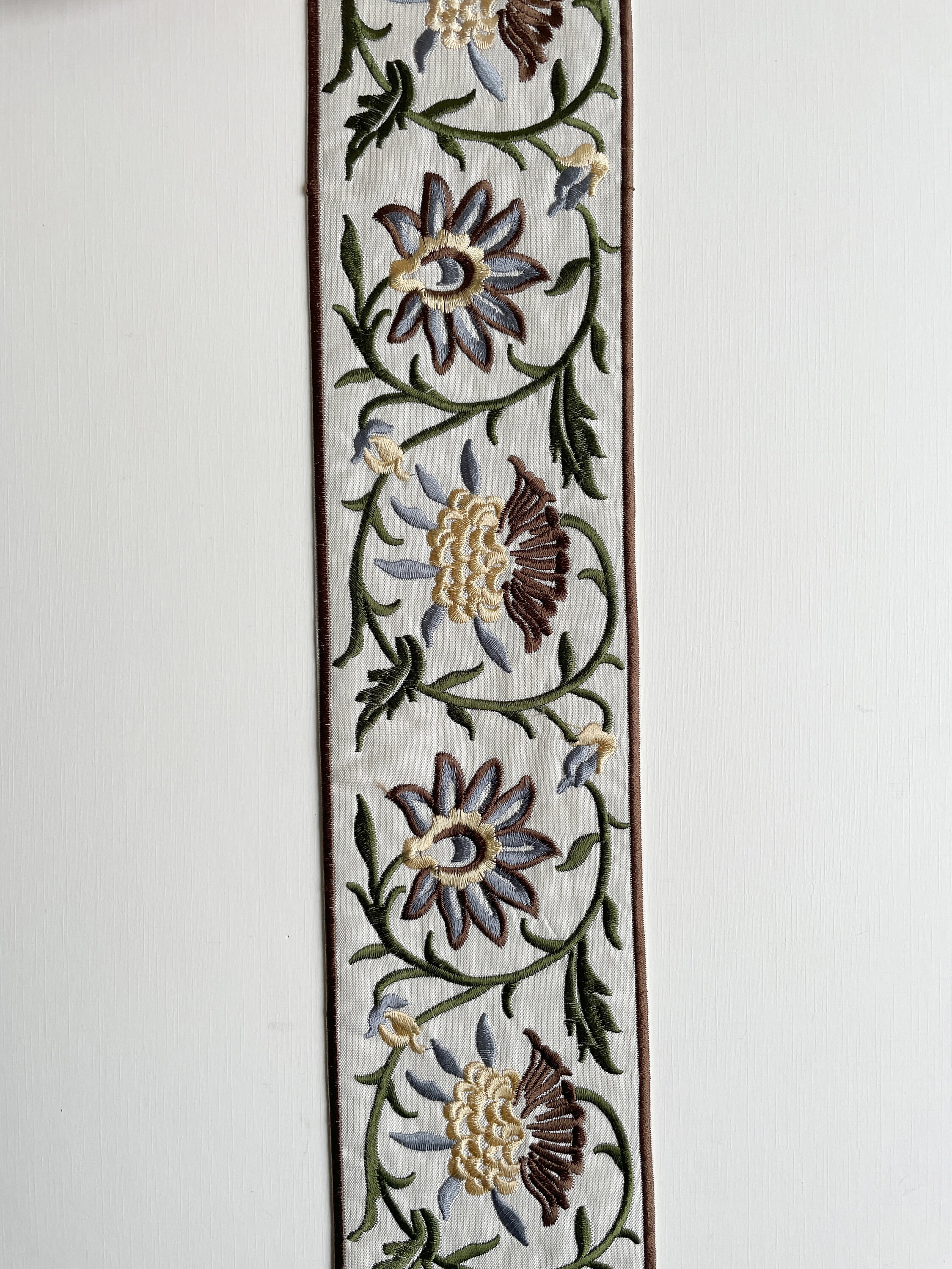 8cm Cotton Embroidery Trim Floral Trim White Trim Curtain Etsy