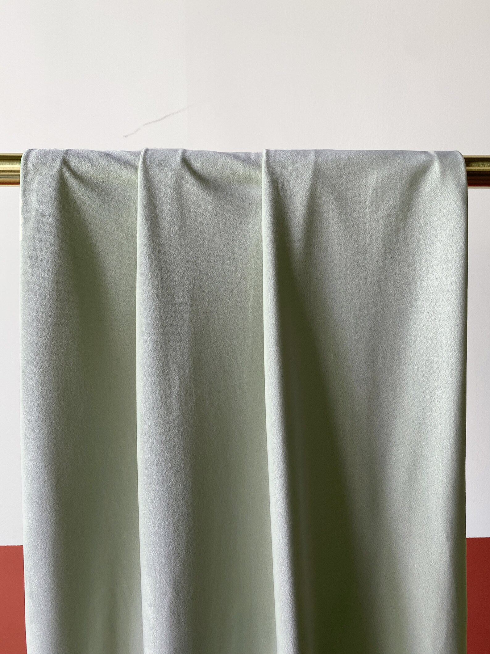 Pair of Light Green Flannel Curtainshome Etsy