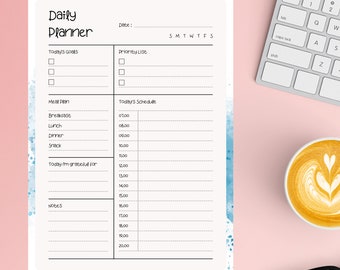 Printable Daily Planner - Daily Schedule and To Do List