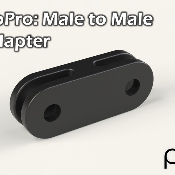 GoPro Male to Male Adapter/Link Hero 4, 5, 6, 7, 8, 9, 10, 11 - Black