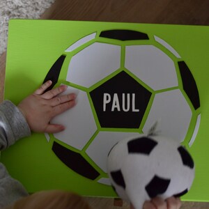 Spielzeugkiste Fussball JETZT IN XXL handbemalt & personalisiert Bild 5