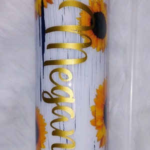 Sunflower Crackle Tumbler