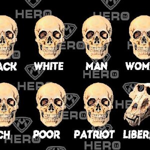 Skull evolution png Funny shirt idea with skulls explaining evolution Monkey skull head adult shirt idea download for dark garments only