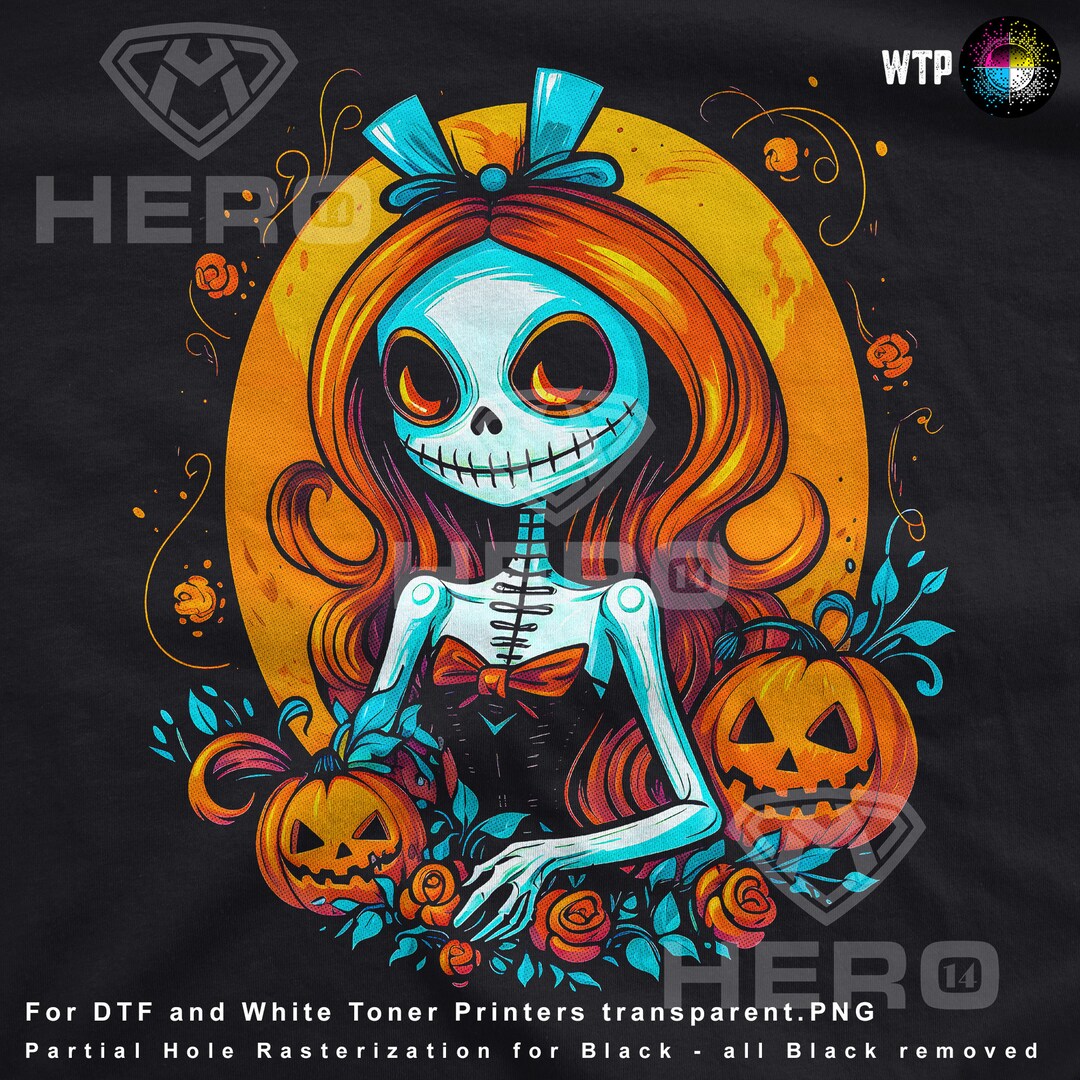 Cartoon Sally Halloween Pumpkin Girl Halloween Digital Etsy