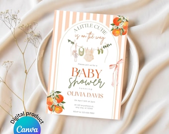 Citrus Baby Shower Invitation: Editable
