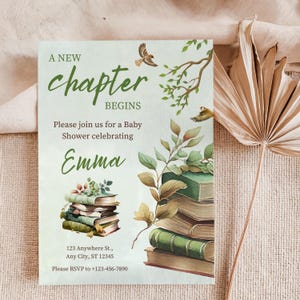 Storybook Baby Shower Invitation: Editable Canva Template (Digital Download)