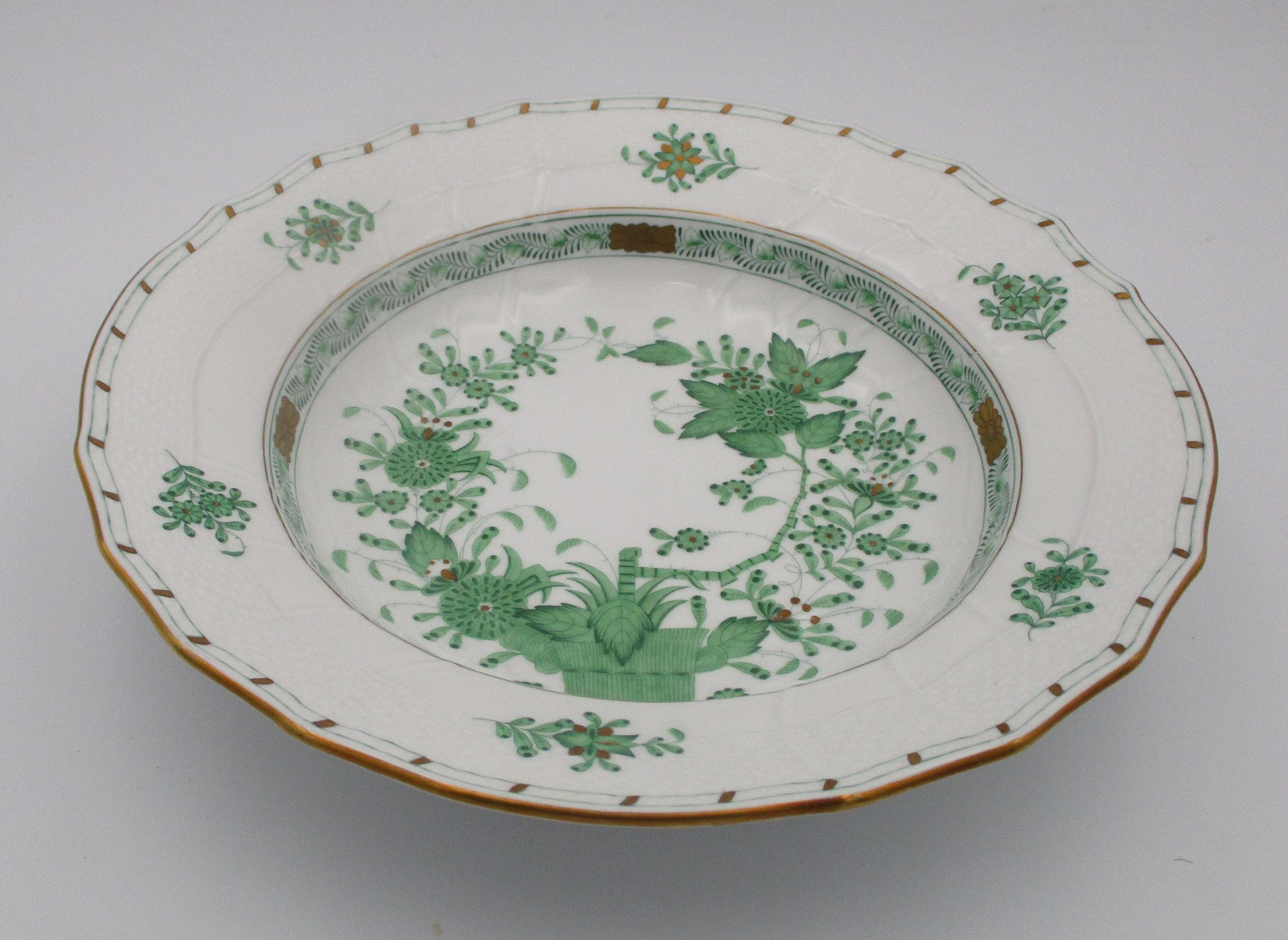 さ*い様 HEREND 台座付プレートパセリ　アンティーク Herend's hand-painted Parsley pattern decorated dinner for 6