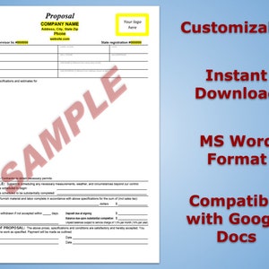 Job Estimate. Microsoft Word. Contractor Estimate. Job Estimate Template.