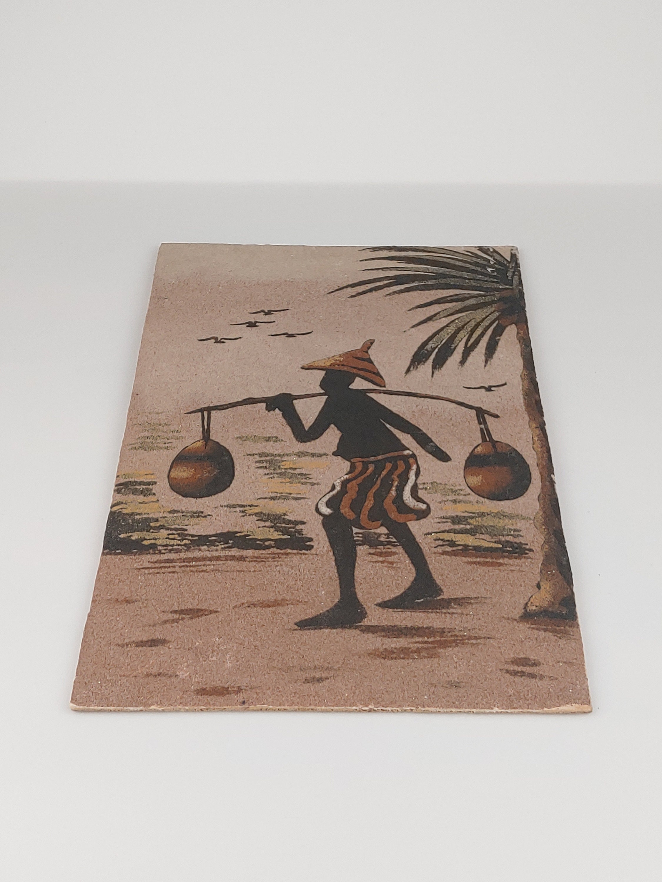 African Sandpainting Dakar Vintage 1998 Decasa Galerie