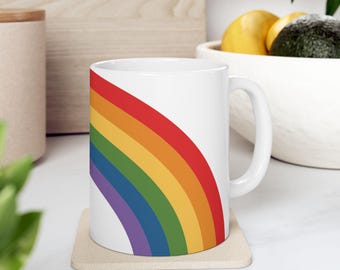 Rainbow Ceramic Mug 11 and 15 oz