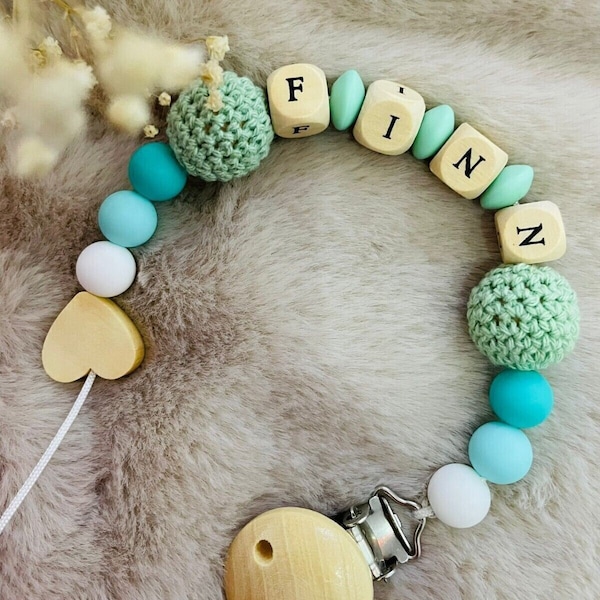 Pacifier chain with name Handmade personalized