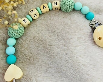 Pacifier chain with name handmade personalized
