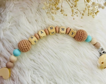 Catena ciuccio con nome Handmade personalizzato