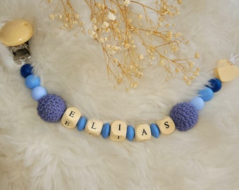 Personalized pacifier chain with name, handmade