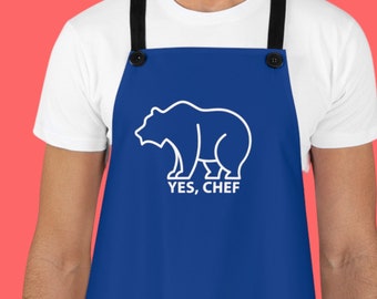 Yes, Chef | The Bear Minimalist TV Show Inspired Apron, Gift for Chef, Baking Apron, Mens Apron, Gift for Her, Gifts for Cooks, Kitchen Gift