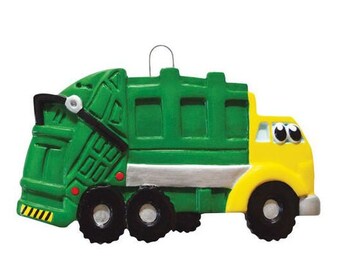 GARBAGE TRUCK Personalized Christmas Ornament