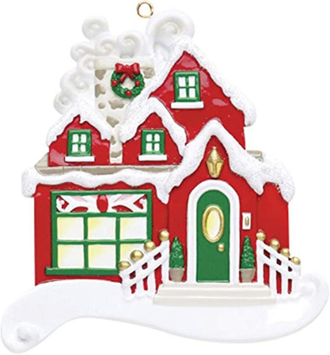 Christmas Cottage Log Cabin Ornament Personalized Free First Christmas ...