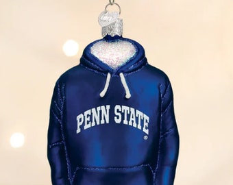 Penn State Hoodie  Personalized Old World Glass Chrismas Ornament