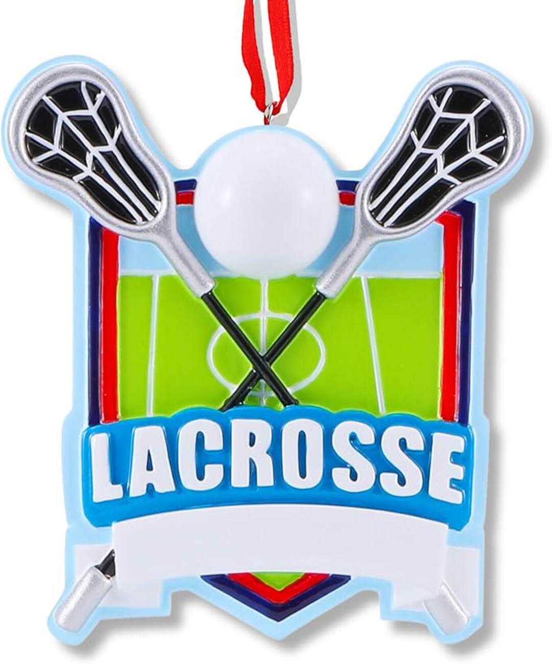 Lacrosse Shield Personalized Christmas Ornament Etsy