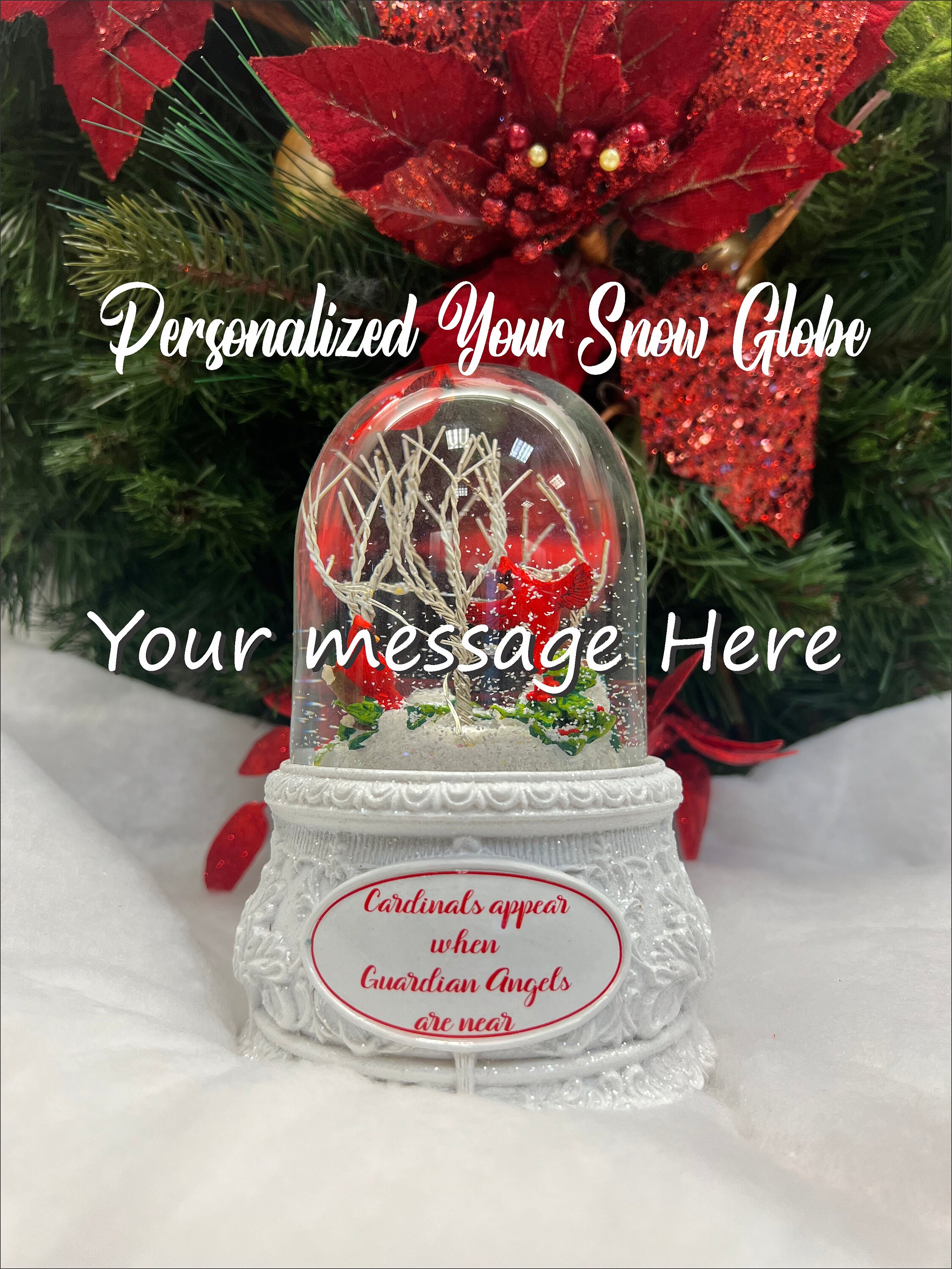 Custom Snow Globe Name or Your Message Roman Christmas Etsy