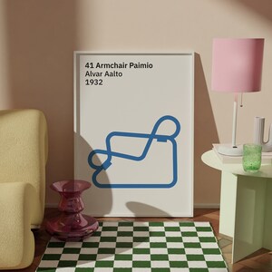 41 Sessel Paimio, Alvar Aalto, Stuhl Poster, digitaler Download Druck, herunterladbare Drucke, Mid Century Poster, Mid Century Stuhl