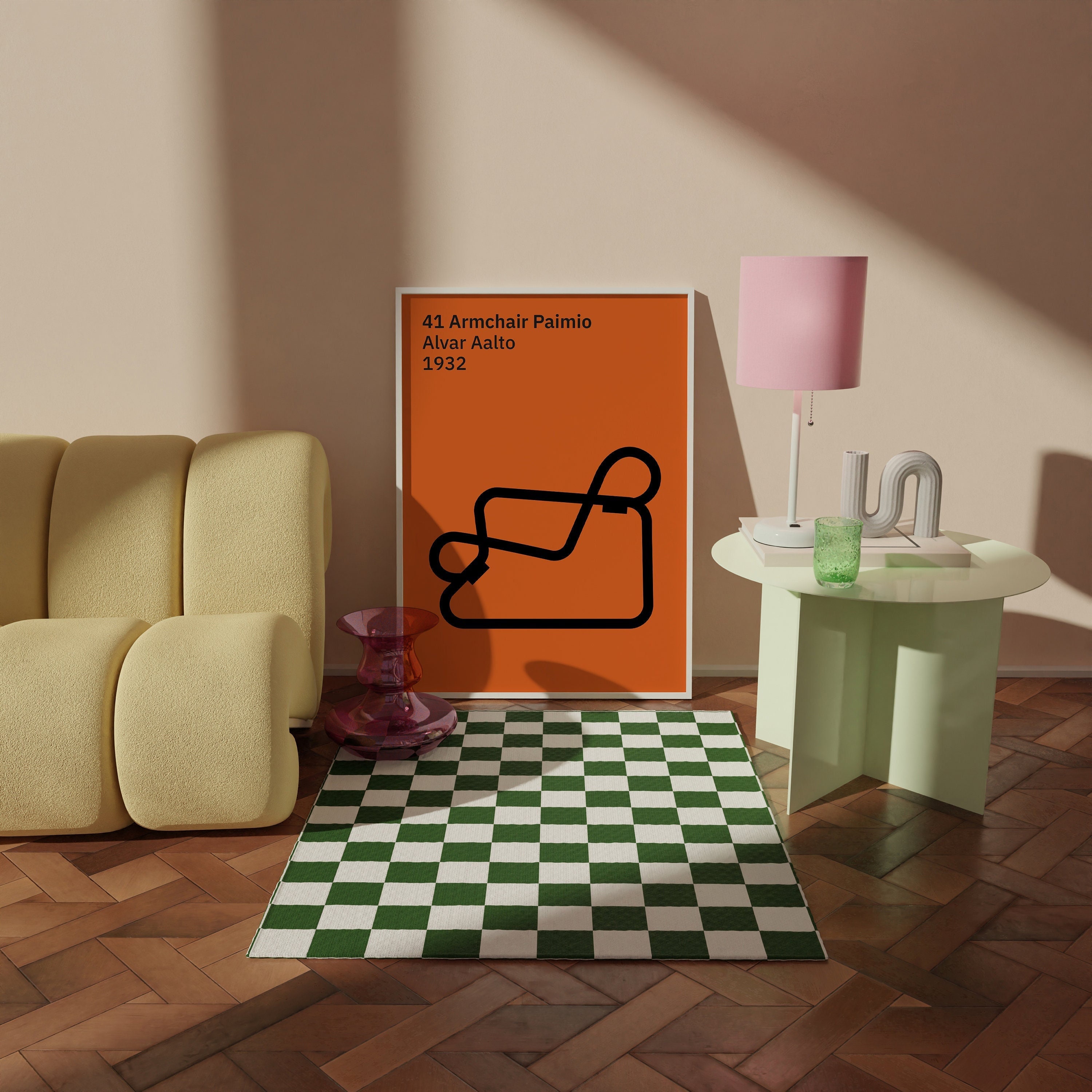 ALVAR AALTO タイル ARABIA ブラウン Alvar aalto poster - Etsy