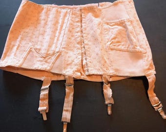 Corset Suspender Belt XXL, French vintage Decoration (Waist 96cm)