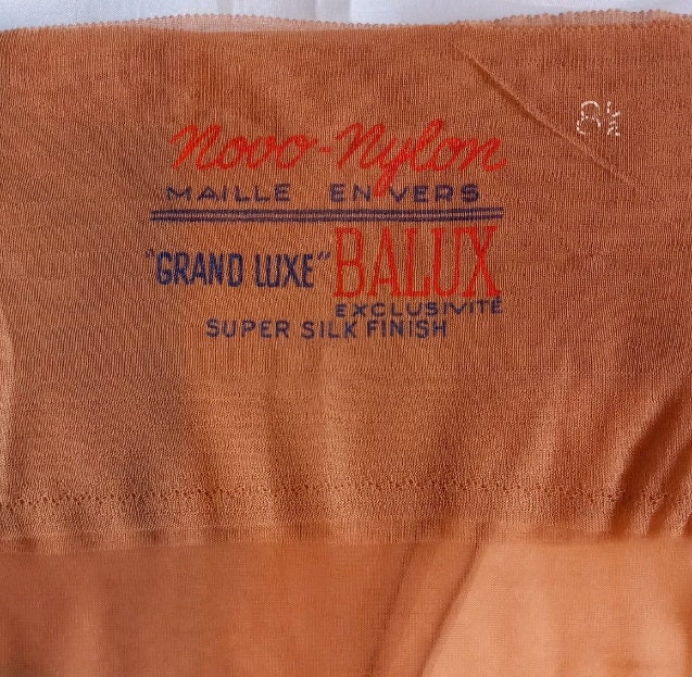 Balux Super Silk  Size Small Novo Nylon Fully Fashioned French Nylon stockings back stitch collectors