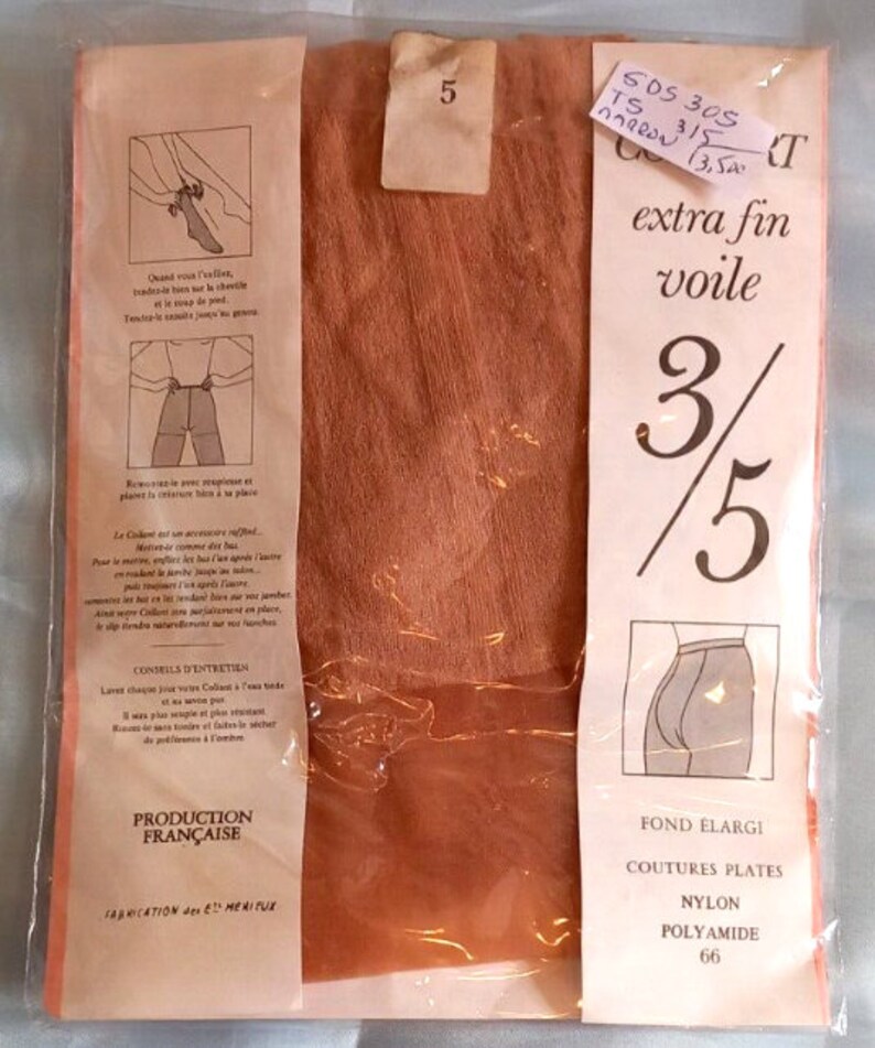 Collants Valderau French vintage Nylons Taille XL/2XL collant reggicalze strumpfehose collectors image 2