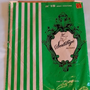 Sortilege Medium French Nylon Stockings with seams couture FF calze strumpfe  bas nylon collectors French size 2