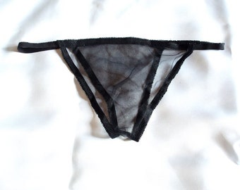 noir voir à travers la culotte totalement transparent voir à travers le gousset érotique nylonslip schwarz lingerie cadeau d'anniversaire noël