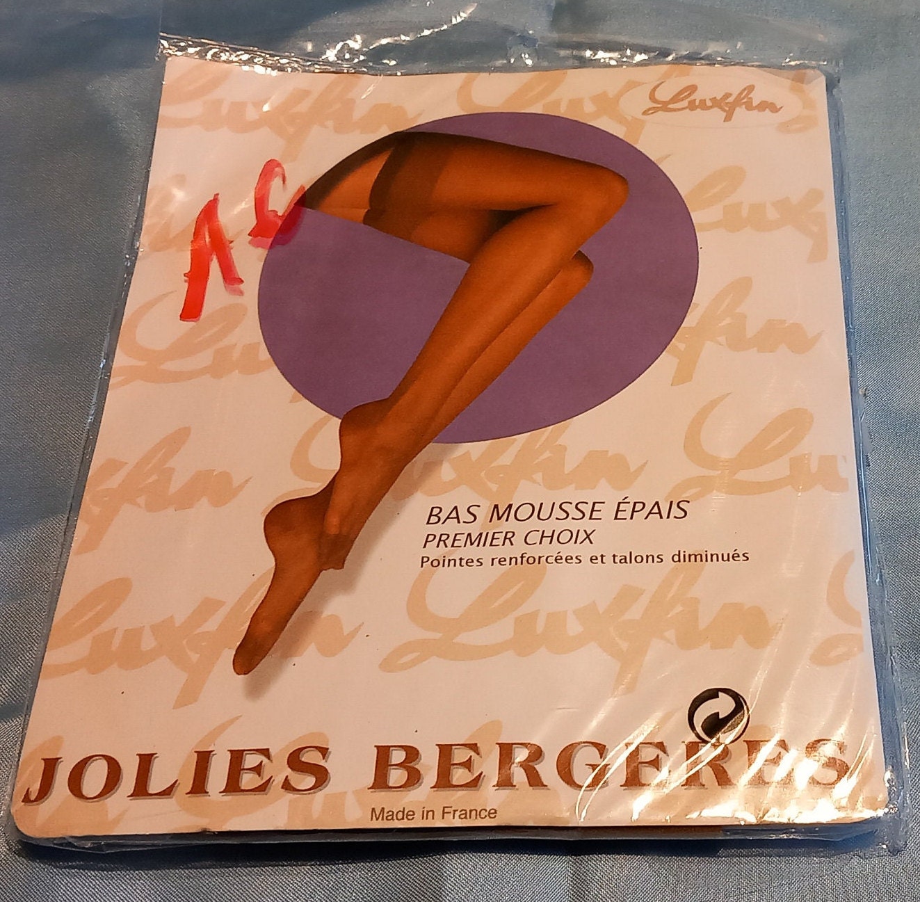 Bas Nylon Vintage ERGORA Pour Porte-jarretelles - Taille 9 ½-10 - 20 Deniers - Neuf
