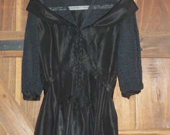 Black dress french handmade gothic