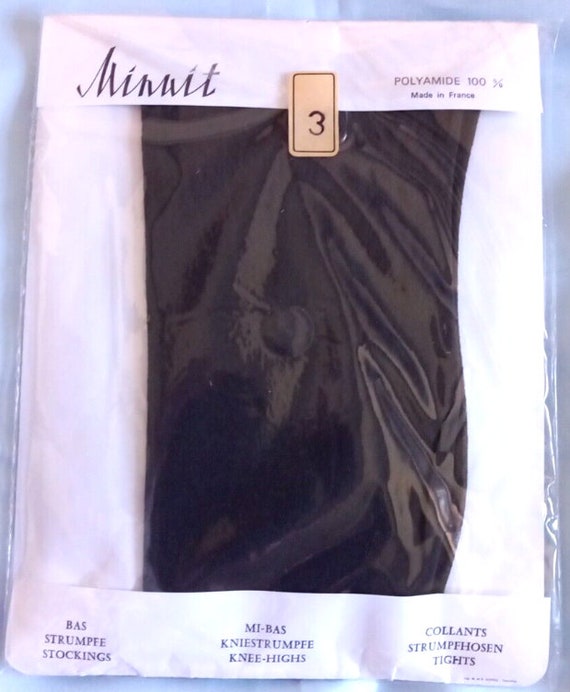 Bas Minuit French Nylon Stockings elastic calze s… - image 2