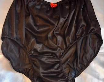 Black high waisted knickers semi opaque panties erotic lingerie present girlfriend wife  Size L  French size 42