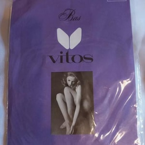 Vitos Le Bas Nylon pur polyamid Größe XL Französische Vintage 474 Aiguilles 20 Deniers Nylons 60er Jahre bas calze strumpfe Sammler 1.Wahl