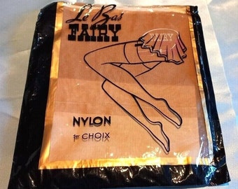 Bas nylon Le Bas Fairy avec couture couture marque française Taille 2 (français) M strumpfe collectors 15den 60gg