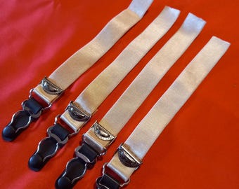 4 Beige replacement straps for stockings