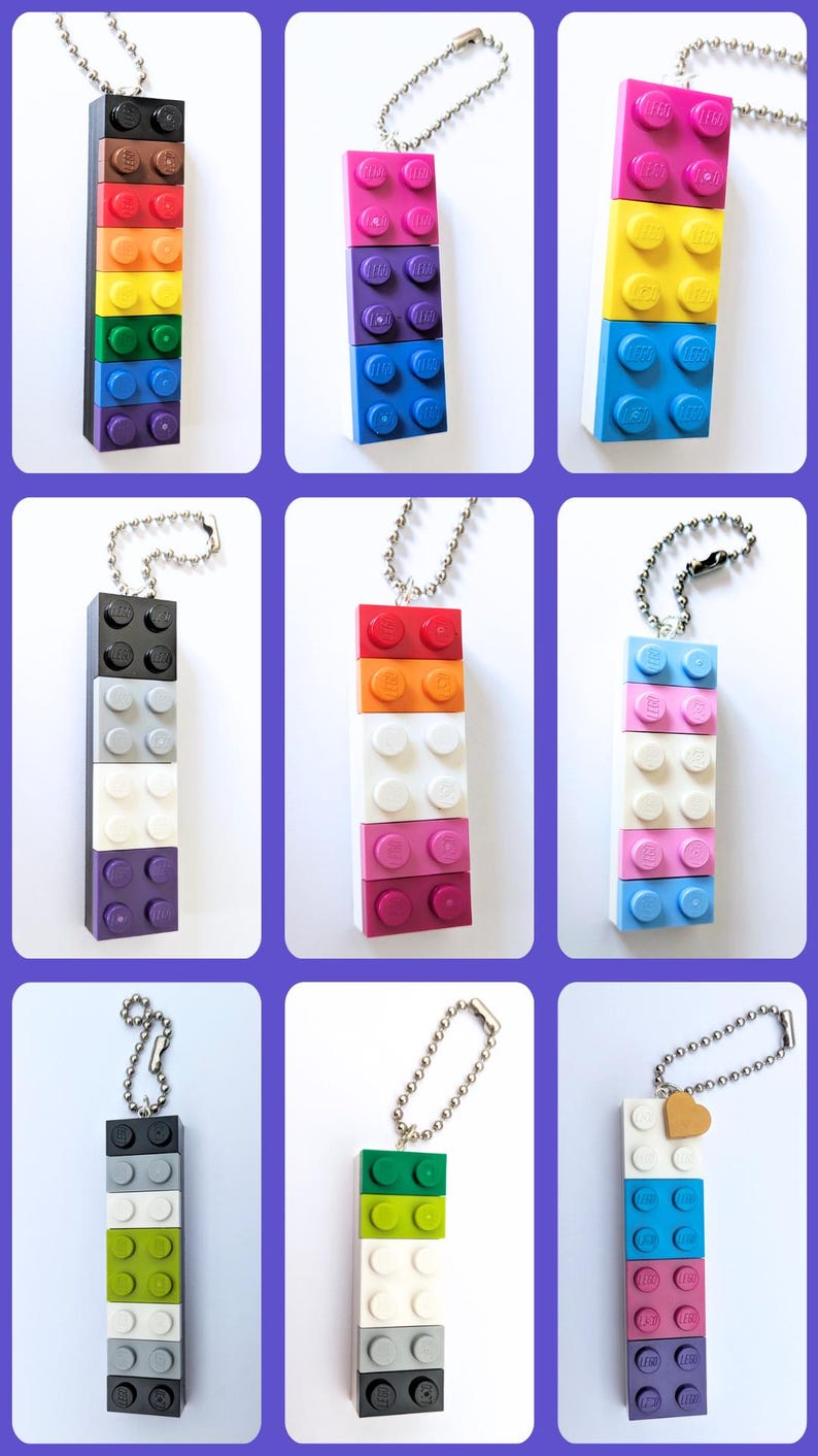 Pride Keychain Backpack Charm Made From Genuine LEGO Bricks Lgbtqia ...