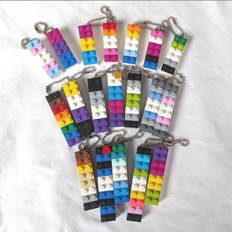 Pride Keychain Backpack Charm Made From Genuine LEGO Bricks Lgbtqia ...