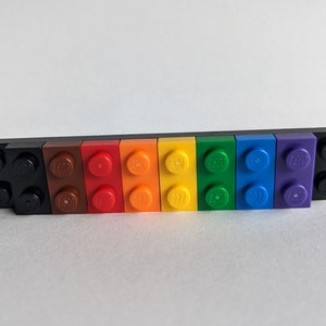 Pride hair clip made from genuine LEGO bricks alligator clip lgbtqia lgbtq lgbt ace bi pan sapphic polyam trans nonbinary queer aroace