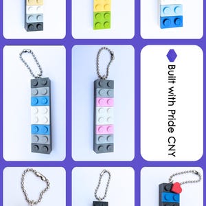 Pride Keychain Backpack Charm Made From Genuine LEGO Bricks Lgbtqia ...