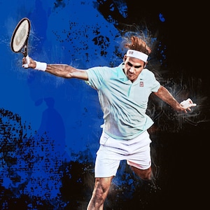 Poster d'arte originale di Roger Federer - Poster / tela
