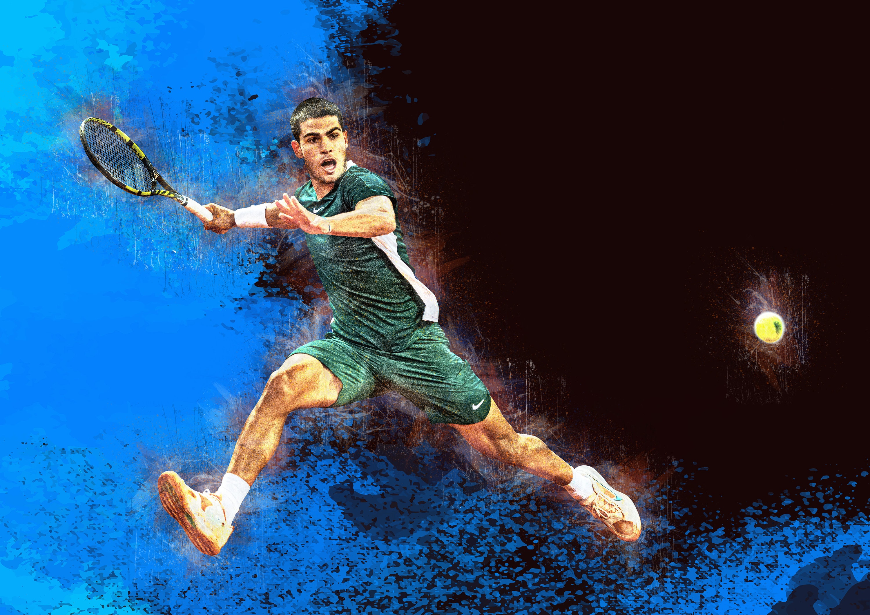 カルロス アルカラス オリジナル アート ポスター - ポスター