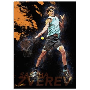 Poster d'arte originale di Alexander Sascha Zverev