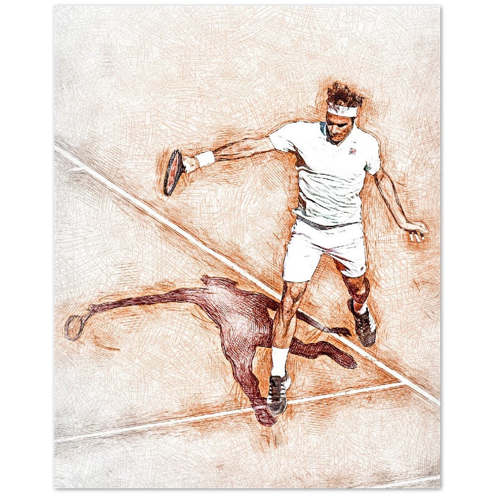 JJUPUV Poster Roger Federer - Art Mural - Impression Sur