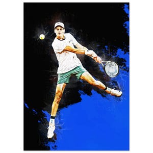 Poster d'arte originale di Jannik Sinner