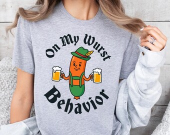Funny Oktoberfest Festival Shirt, German Beer Party Tee, Sausage Lover T-Shirt, Bavarian Humor Gift, Oktoberfest Outfit, Unisex Shirt