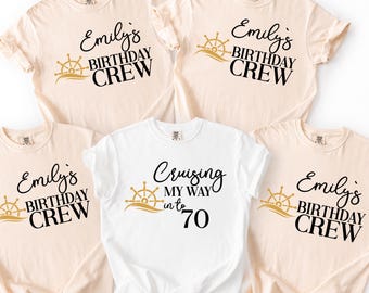 Matching Birthday Trip Comfort Color Shirt, Personalized Cruise Vacation Tee, Custom Family Party Crew Shirt