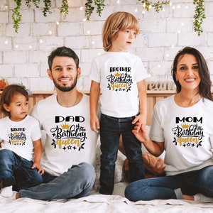 Sister Of The Birthday Queen T-Shirt or Shirt, Daddy, Dad, Cousin, Nana, Queen Birthday Shirts, Personalized, Family Birthday Party